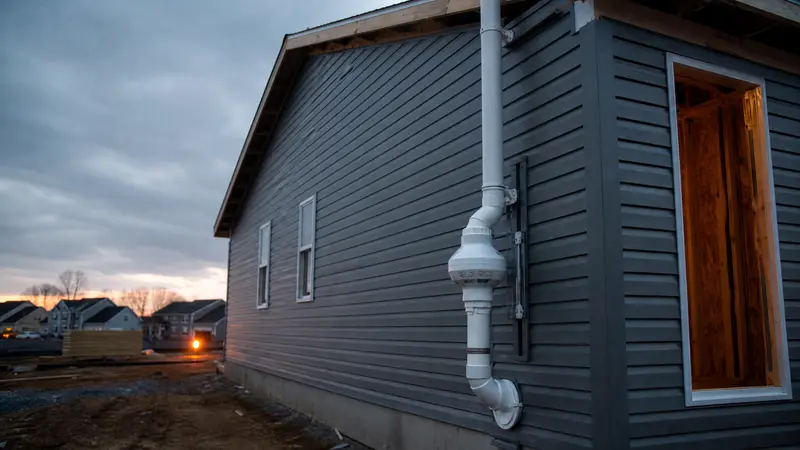 New home under construction in a York County subdivision